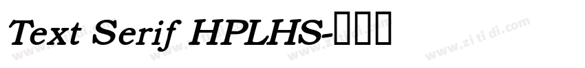 Text Serif HPLHS字体转换